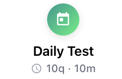 Daily Test · 10q · 10m